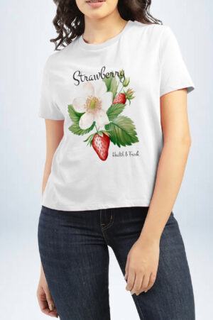 Camiseta strawberry health and fresh