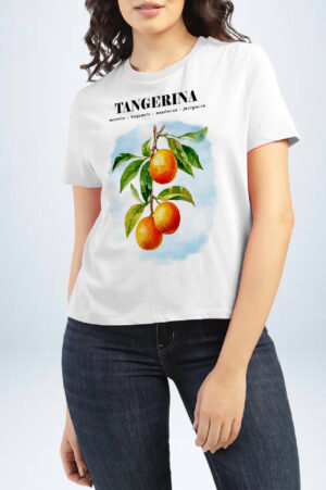 Camiseta tangerina mexerica bergamota mandarina fuxiqueira