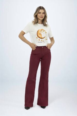 Calça Flare Color Vermelha