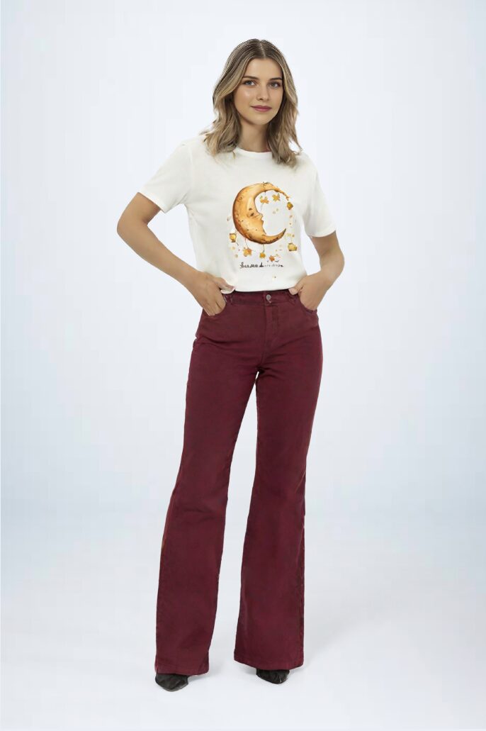Calça Flare Color Vermelha