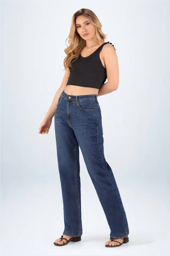 Calça Mom com Stretch Lavagem Stone