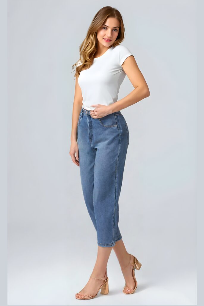 Calça Slouchy Com Cinto Marmorizada