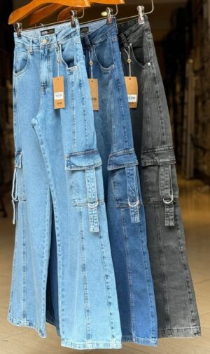 Calça Cargo Jeans