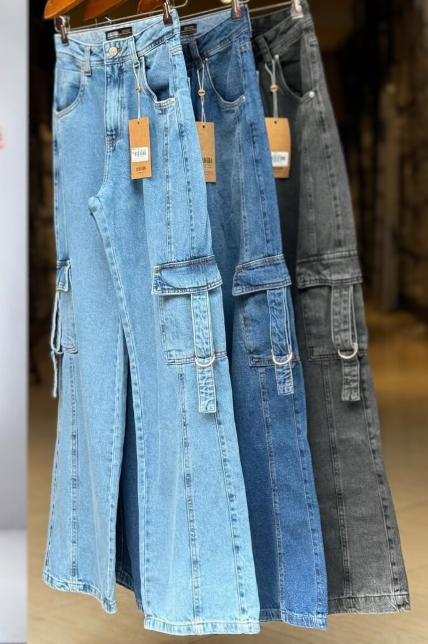 Calça Cargo Jeans