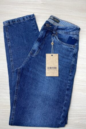 Calça Mom C/ Strech Lav. Escura